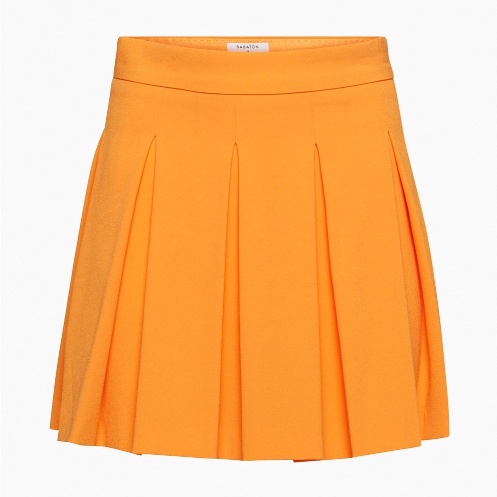 NWT Babaton Bright Orange Pleated Tennis Skirt